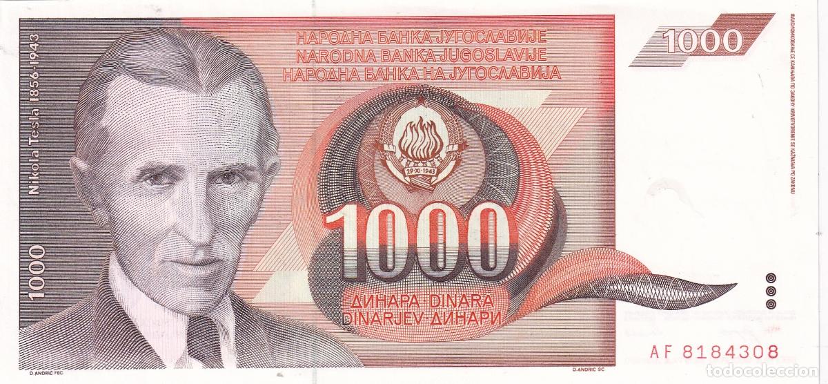 Billetes extranjeros: CRBX2410 BILLETE YUGOSLAVIA 1000 DINARAS 1990 SIN CIRCULAR