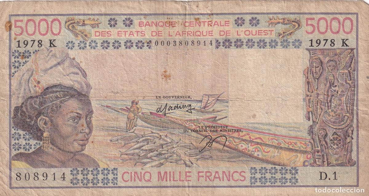 Billetes extranjeros: CRBX2538 BILLETE SENEGAL 5000 FRANCOS 1978 BC