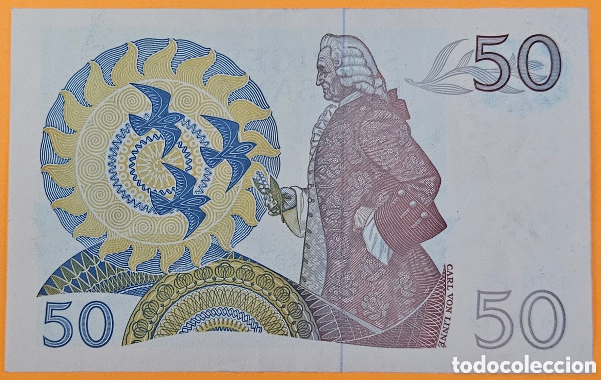 Billetes extranjeros: SUECIA, 50 CORONAS, 1976. - Foto 2