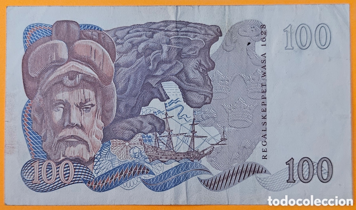 Billetes extranjeros: SUECIA, 100 CORONAS, 1978. - Foto 2