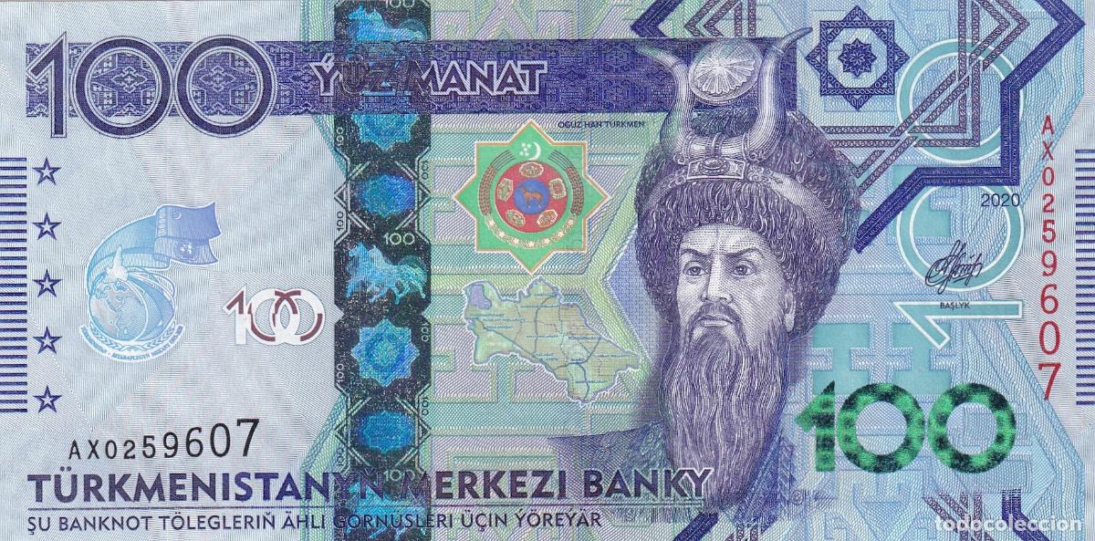 Billetes extranjeros: CRBX2954 BILLETE TURMENISTAN 100 MANAT 2020 SIN CIRCULAR