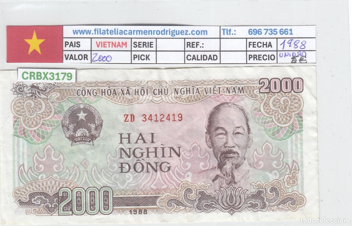 Billetes extranjeros: CRBX3179 BILLETE VIETNAM 2000 DONG 1988 BC
