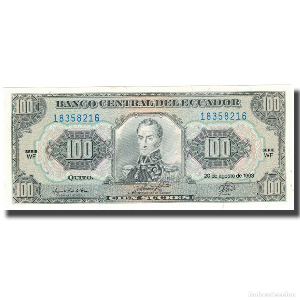 Billetes extranjeros: [#630167] Billete, 100 Sucres, Ecuador, 1993-08-20, KM:123Ab, UNC