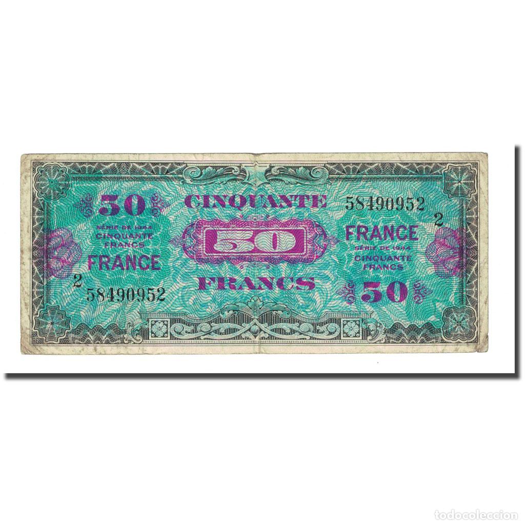 Billetes extranjeros: [#170603] Francia, 50 Francs, 1945 Verso France, 1945, BC, Fayette:VF24.2, KM:117a