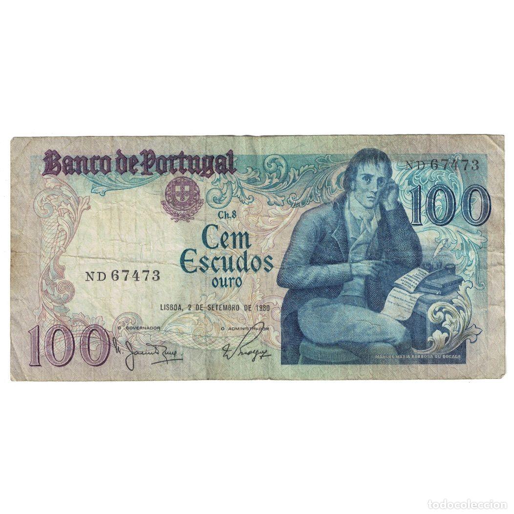 Billetes extranjeros: [#390931] Billete, 100 Escudos, 1980, Portugal, 1980-09-02, KM:178a, MBC