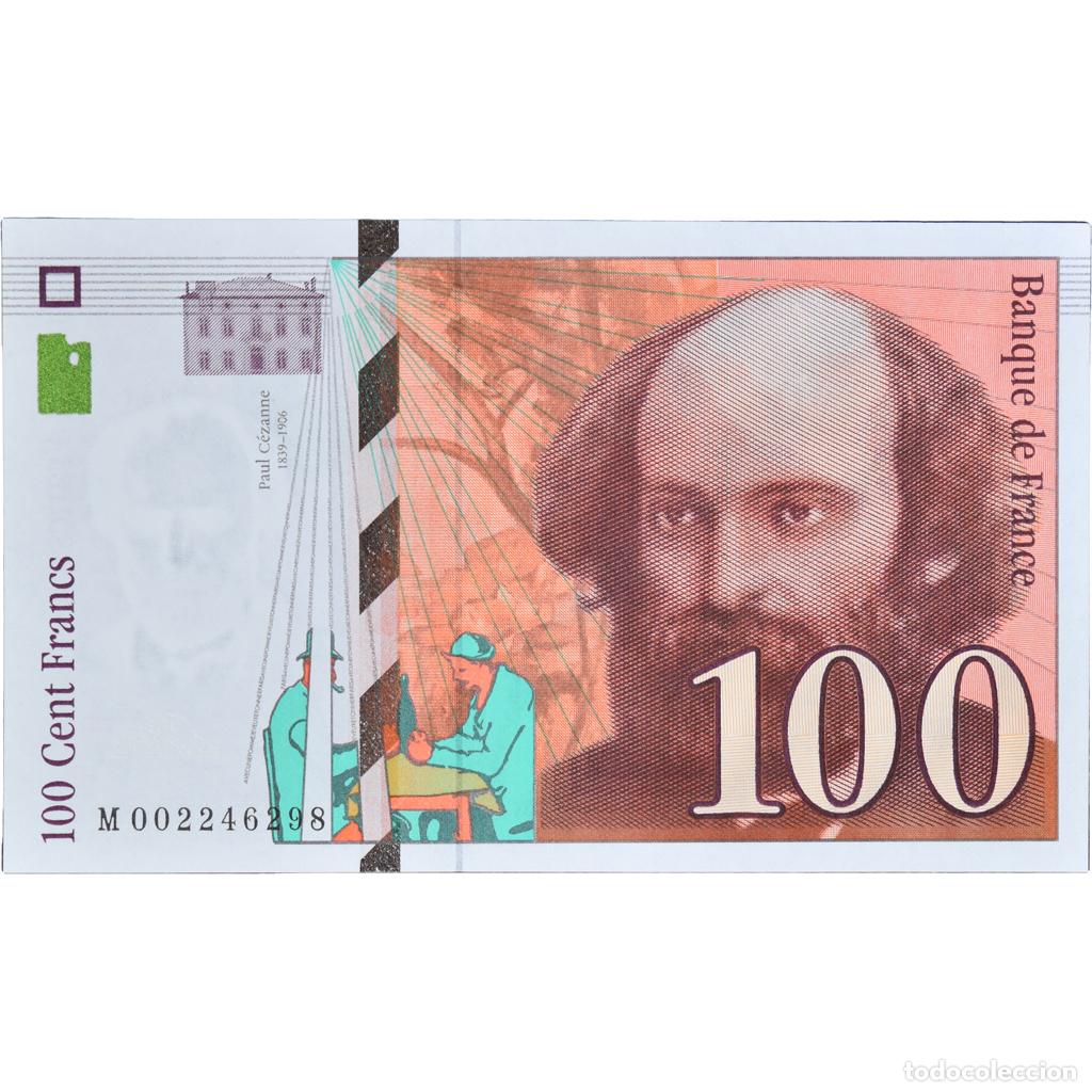 Billetes extranjeros: [#245416] Francia, 100 Francs, C&eacute;zanne, 1997, M 002246298, UNC, Fayette:74.01, KM:158a