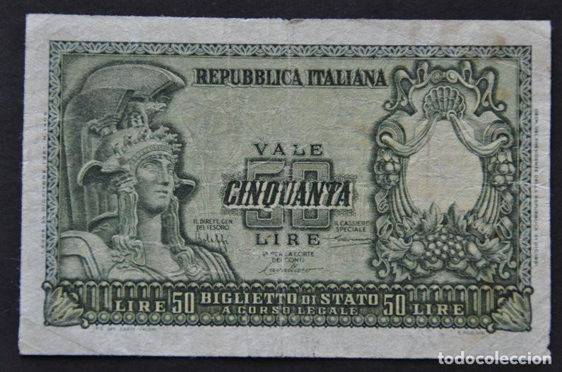Billetes extranjeros: ITALIA - 50 LIRAS 1951