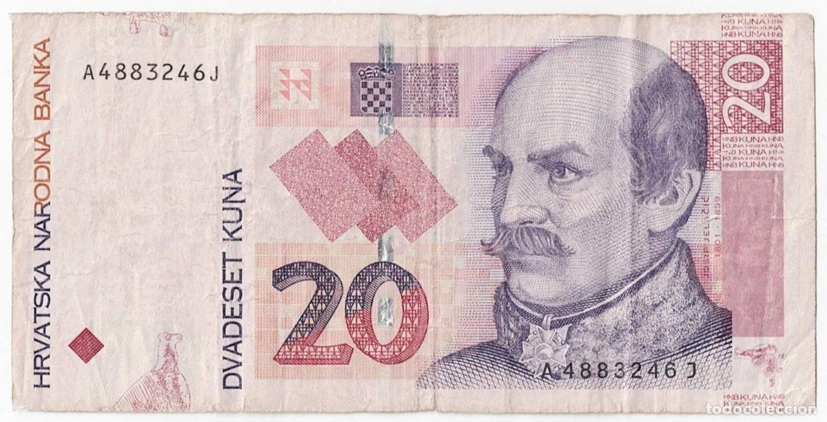 Billetes extranjeros: CROACIA BILLETE DE 20 KUNA 2001a CIRCULADO