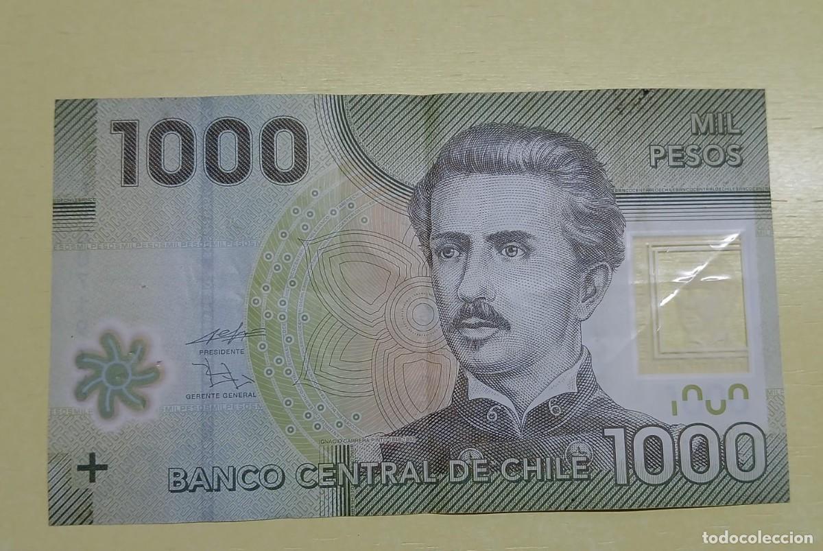 Billetes extranjeros: Billete 1000 pesos chilenos