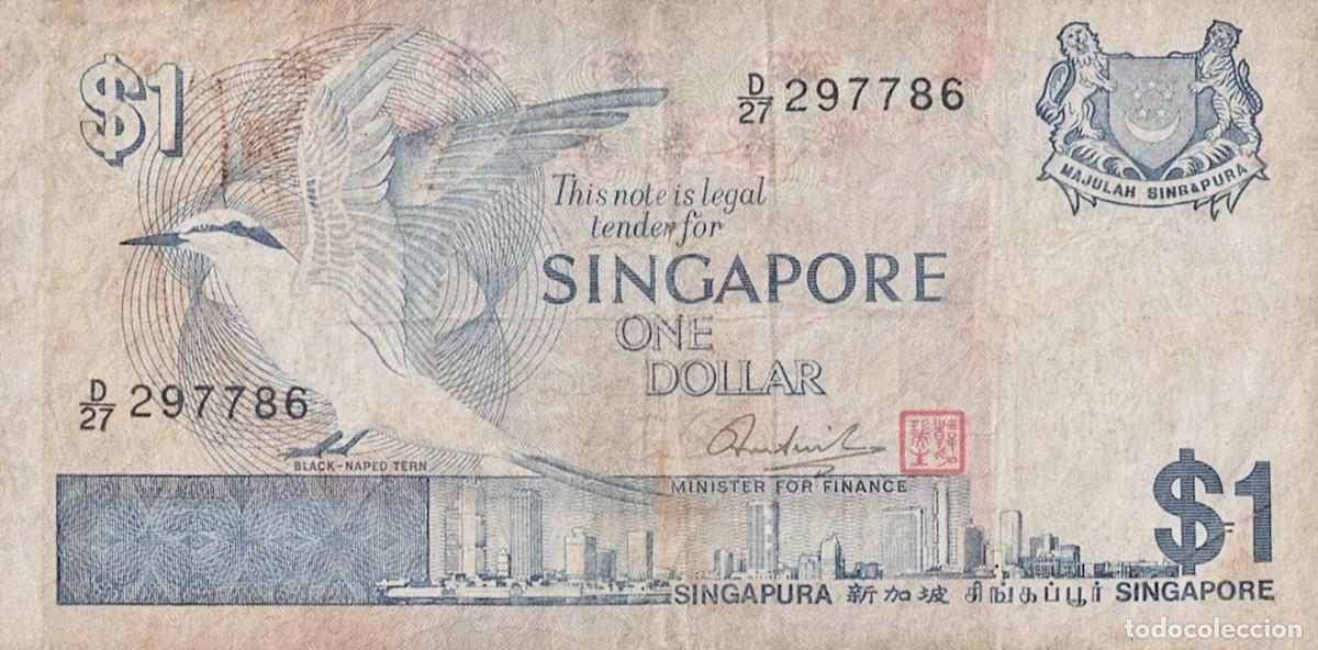 Billetes extranjeros: SINGAPUR BILLETE DE 1 D&Oacute;LAR 1976 CIRCULADO