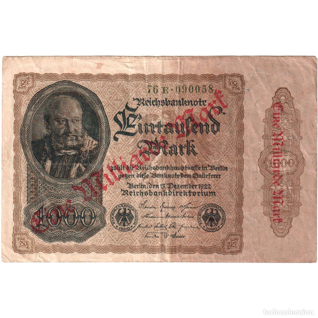 Billetes extranjeros: [#1243474] Alemania, 1000 Mark, 1922-12-15, BC