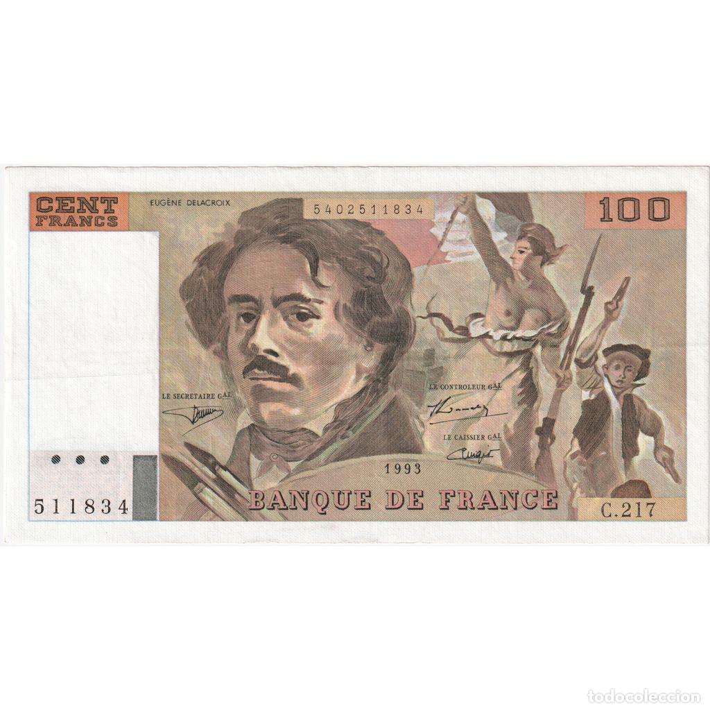 Billetes extranjeros: [#336816] Francia, 100 Francs, Delacroix, C.217, UNC