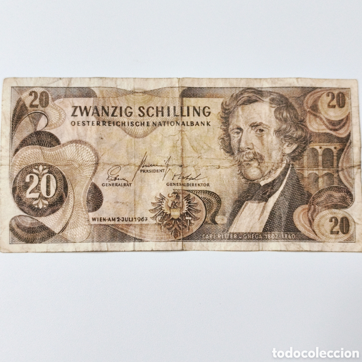 Billetes extranjeros: Austria, 20 Schilling, 1967, P#142a