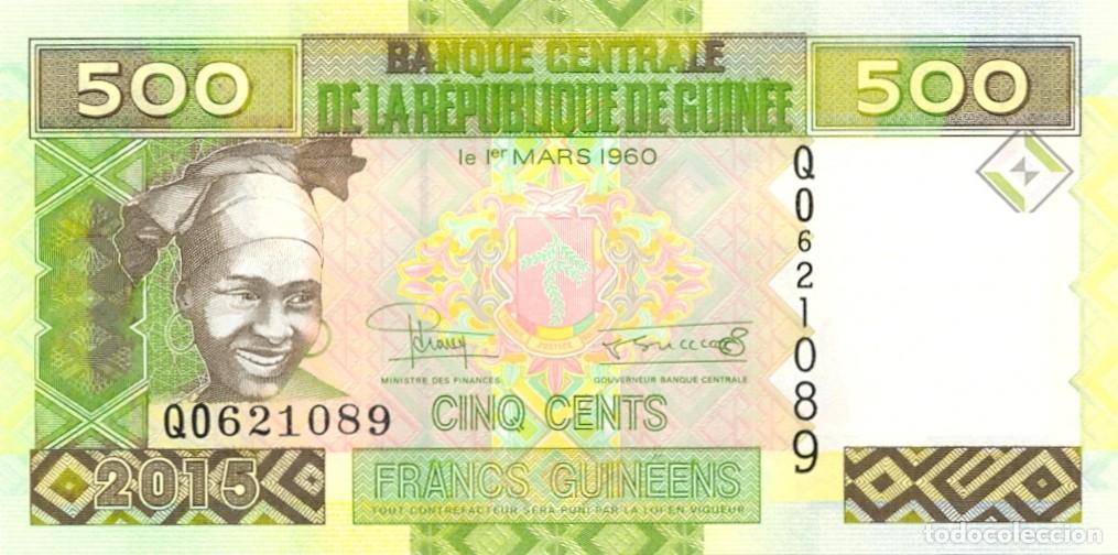 Billetes extranjeros: GUINEA REP&Uacute;BLICA BILLETE DE 500 FRANCOS 2015. NUEVO