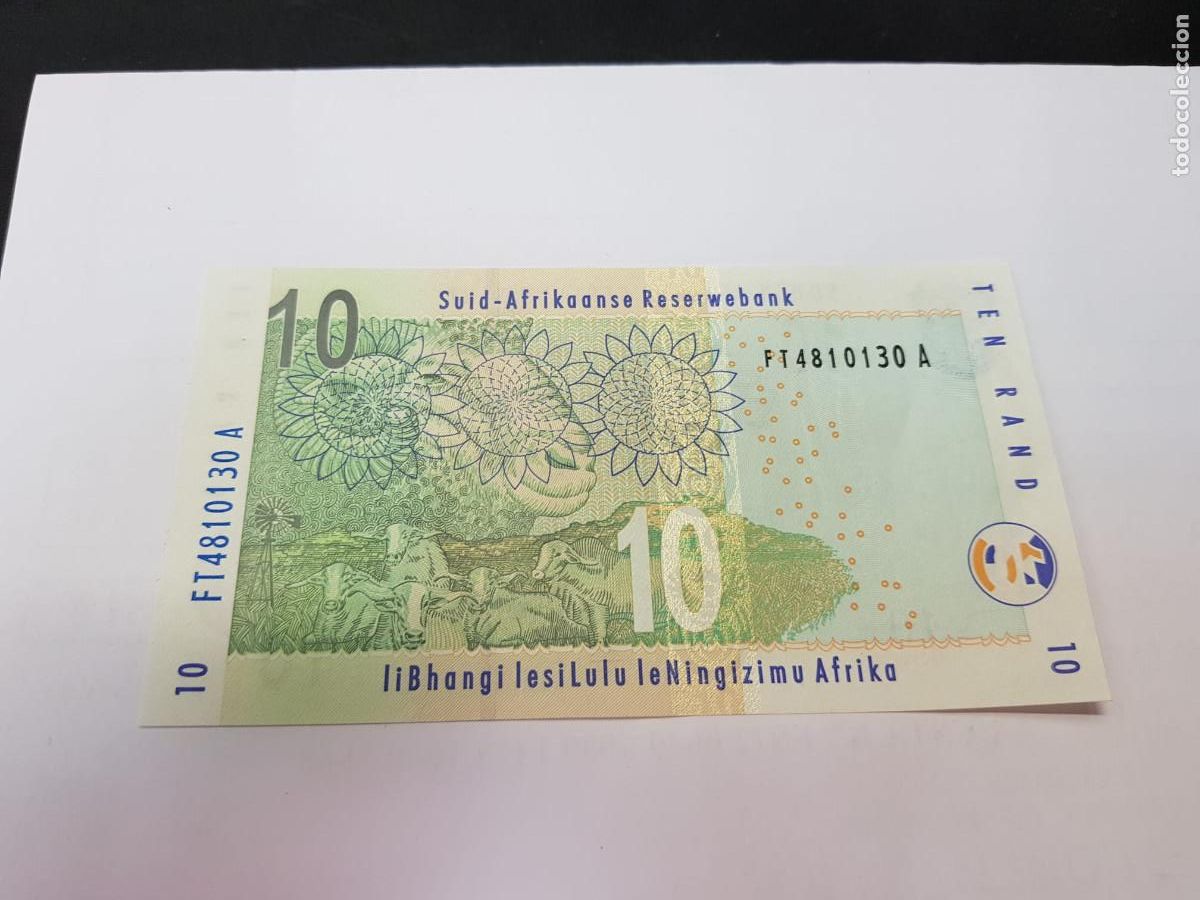 Billetes extranjeros: SUDAFRICA- 10 RAND-2005