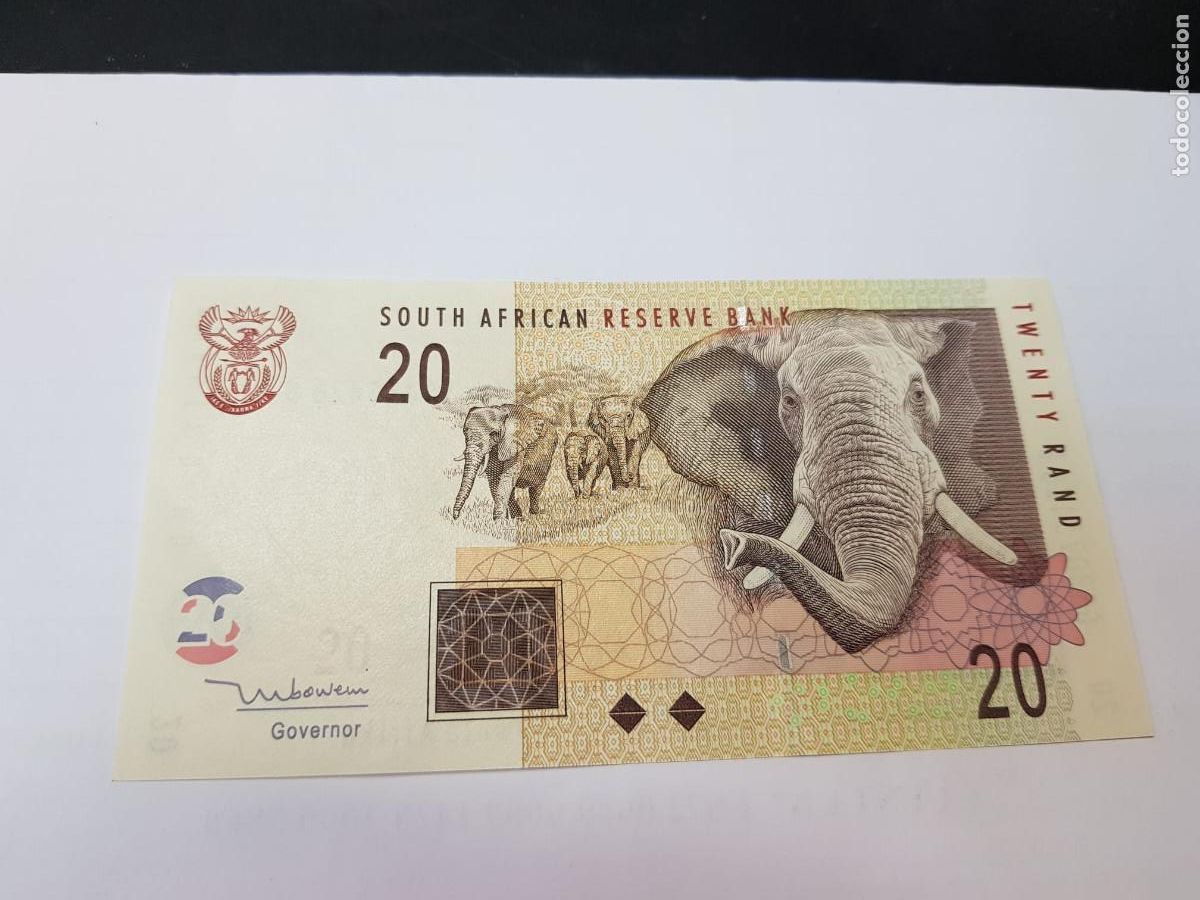 Billetes extranjeros: SUDAFRICA- 20 RAND-2005