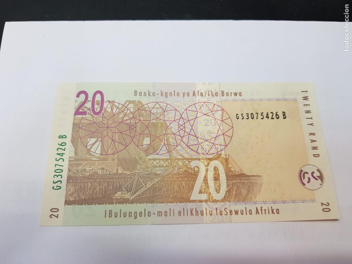 Billetes extranjeros: SUDAFRICA- 20 RAND-2005 - Foto 2
