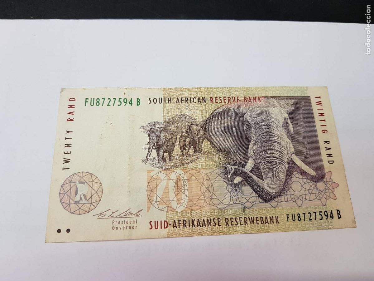 Billetes extranjeros: SUDAFRICA- 20 RAND-1993