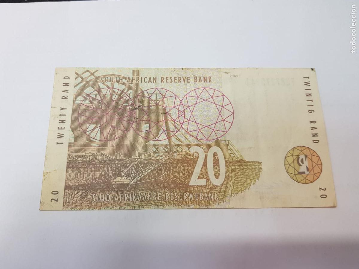 Billetes extranjeros: SUDAFRICA- 20 RAND-1993 - Foto 2