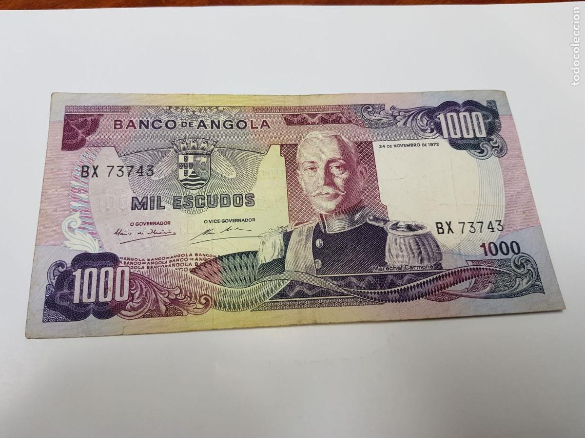 Billetes extranjeros: ANGOLA-1000 ESCUDOS-1972
