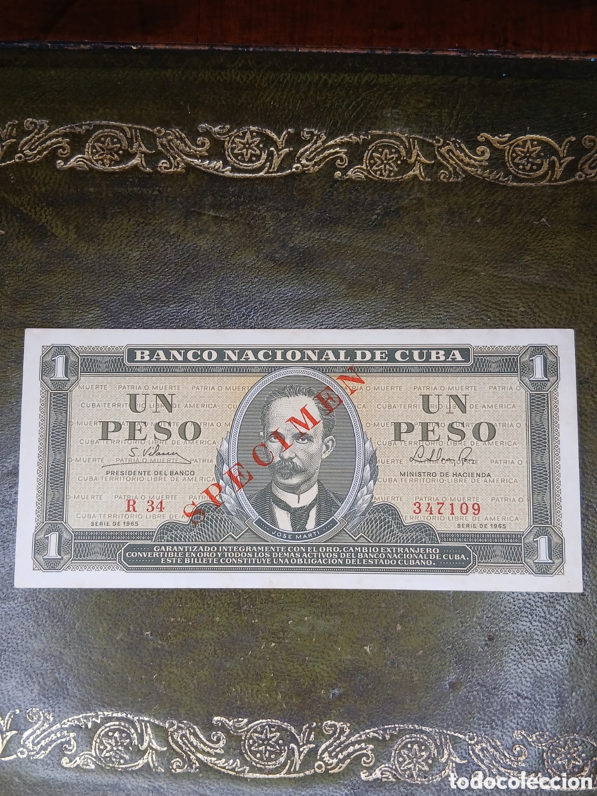Billetes extranjeros: L199B76. Cuba billete 1 peso especimen