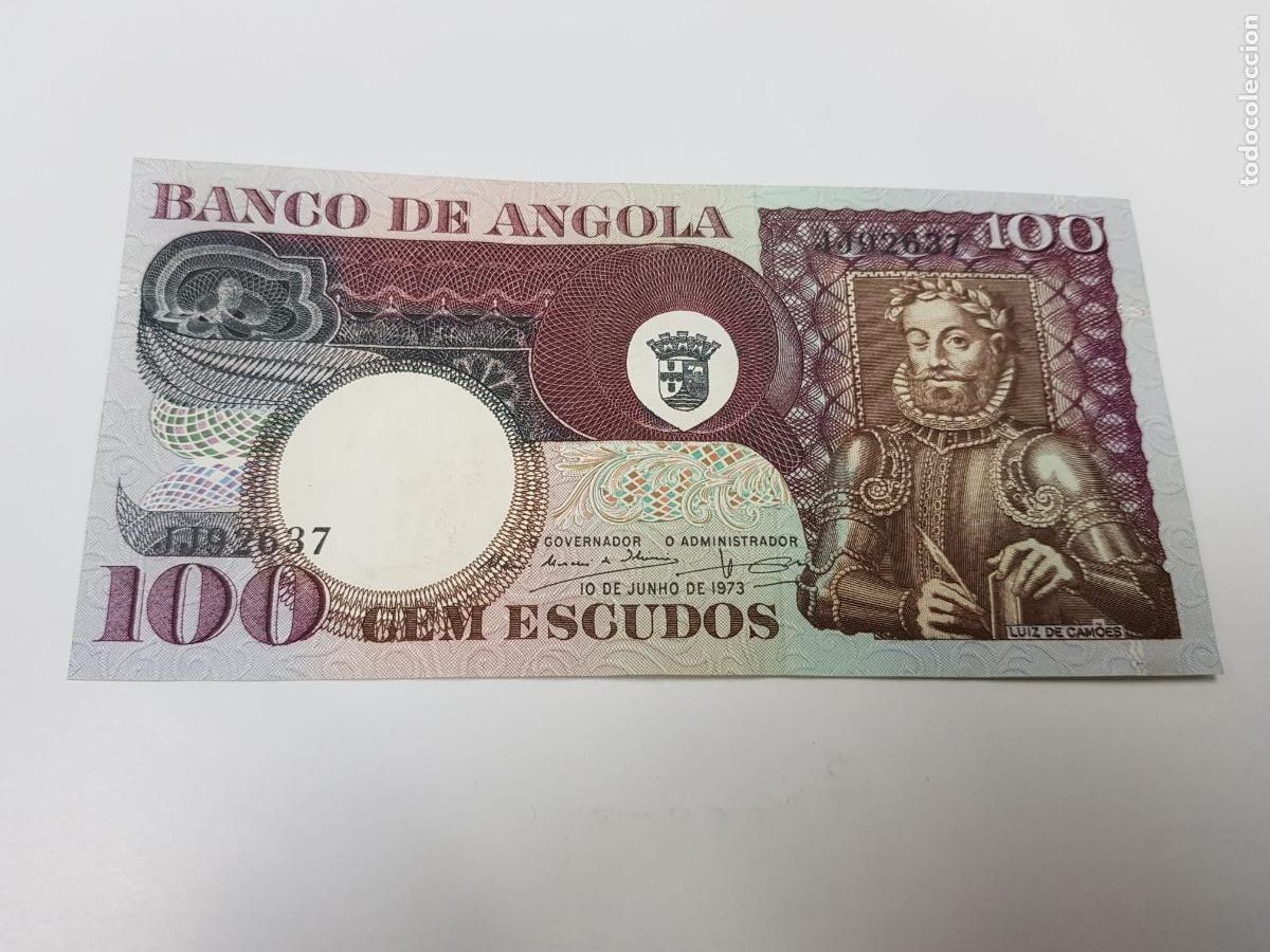 Billetes extranjeros: ANGOLA-100 ESCUDOS-1973