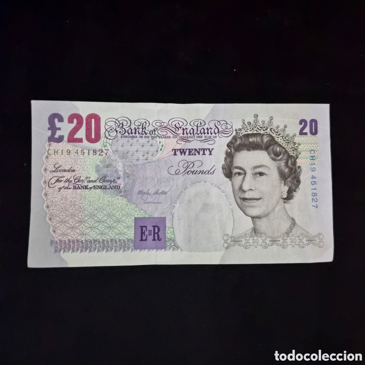 Billetes extranjeros: Billete de 20 Libras Esterlinas &ndash; Reino Unido &ndash; Sir Edward Elgar &ndash; Bank of England