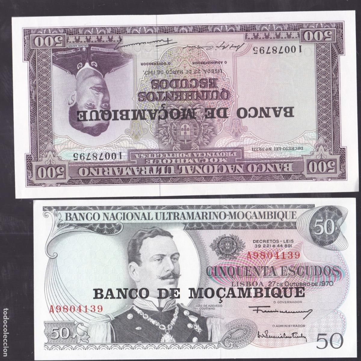 Billetes extranjeros: F6-15- Lote BILLETES Mundiales . MOZAMBIQUE .SIN CIRCULAR