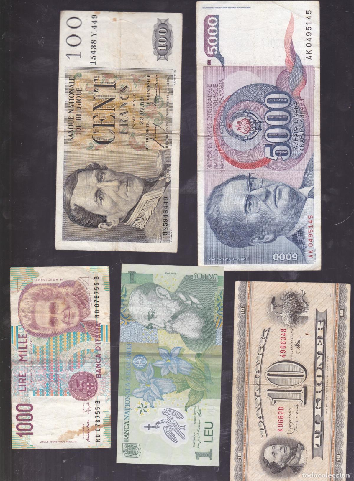 Billetes extranjeros: F6-21- Lote BILLETES MUNDIALES