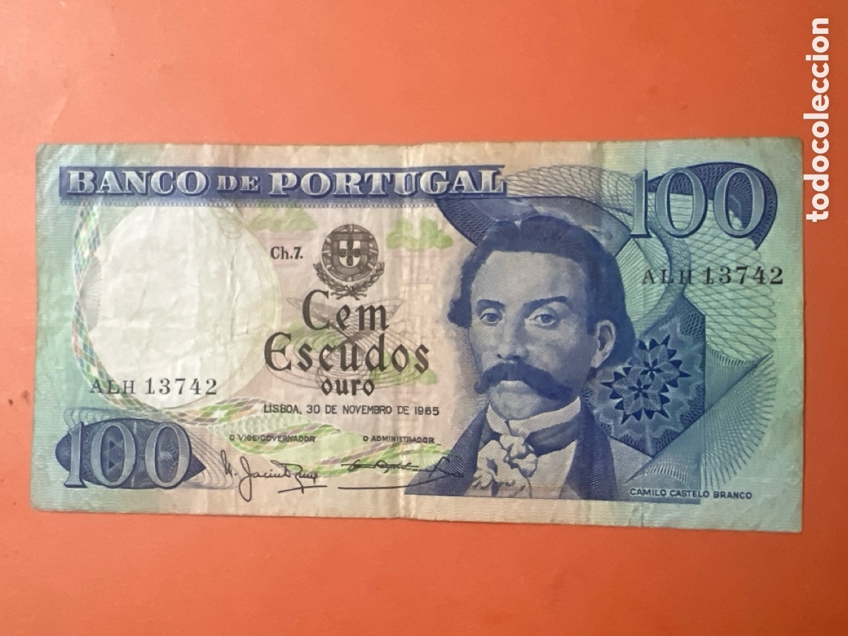 Billetes extranjeros: B230. PORTUGAL 100 ESCUDOS 1965 REP&Uacute;BLICA PORTUGUESA