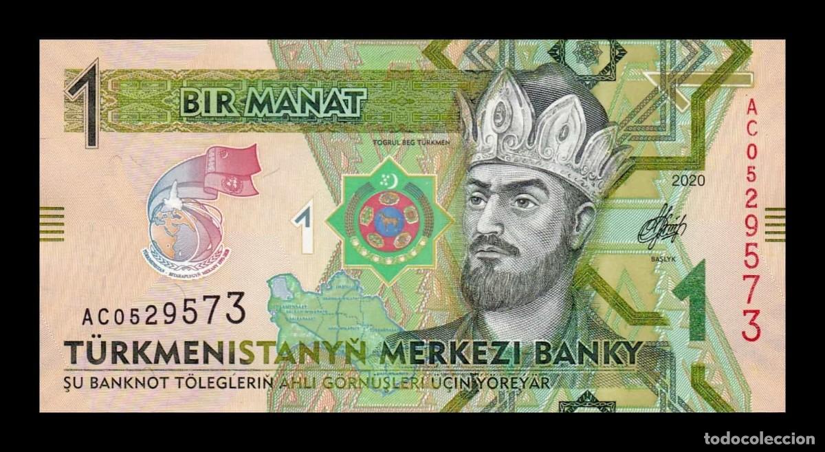 Billetes extranjeros: Turkmenist&aacute;n 1 Manat Conmemorativo 2020 Pick 42 Sc Unc