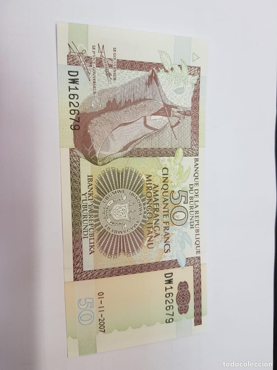 Billetes extranjeros: BURUNDI-50 FRANCOS-2007