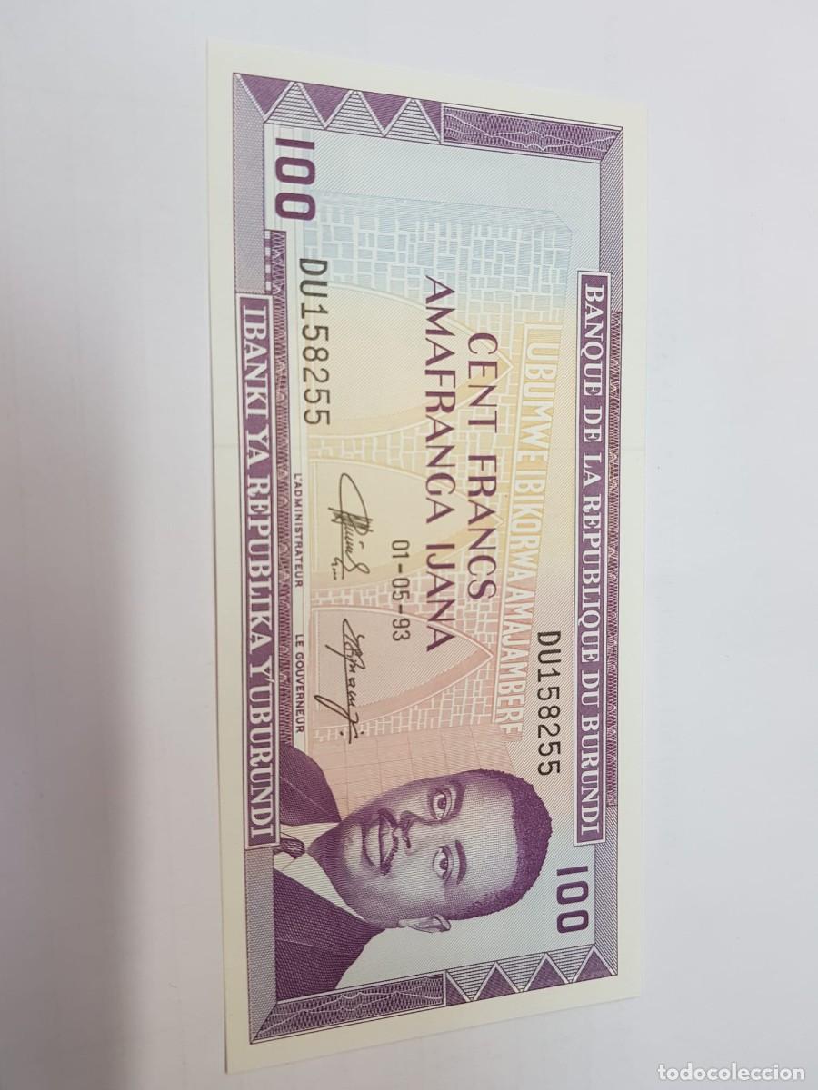 Billetes extranjeros: BURUNDI-100 FRANCOS-1993