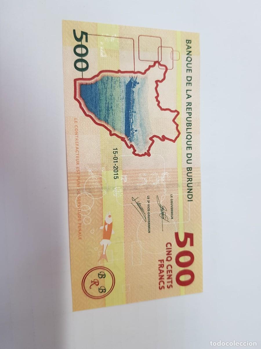 Billetes extranjeros: BURUNDI-500 FRANCOS-2015