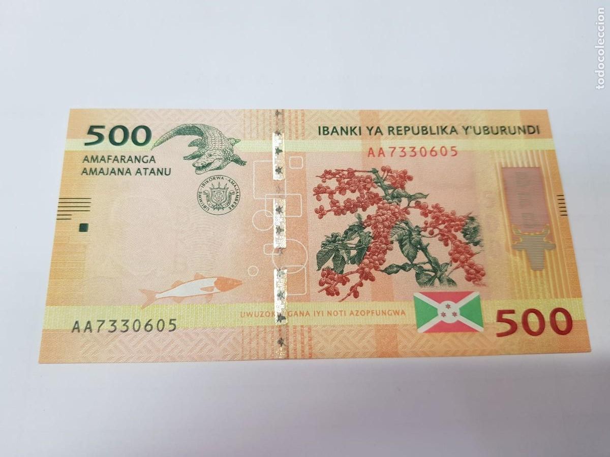 Billetes extranjeros: BURUNDI-500 FRANCOS-2015 - Foto 2