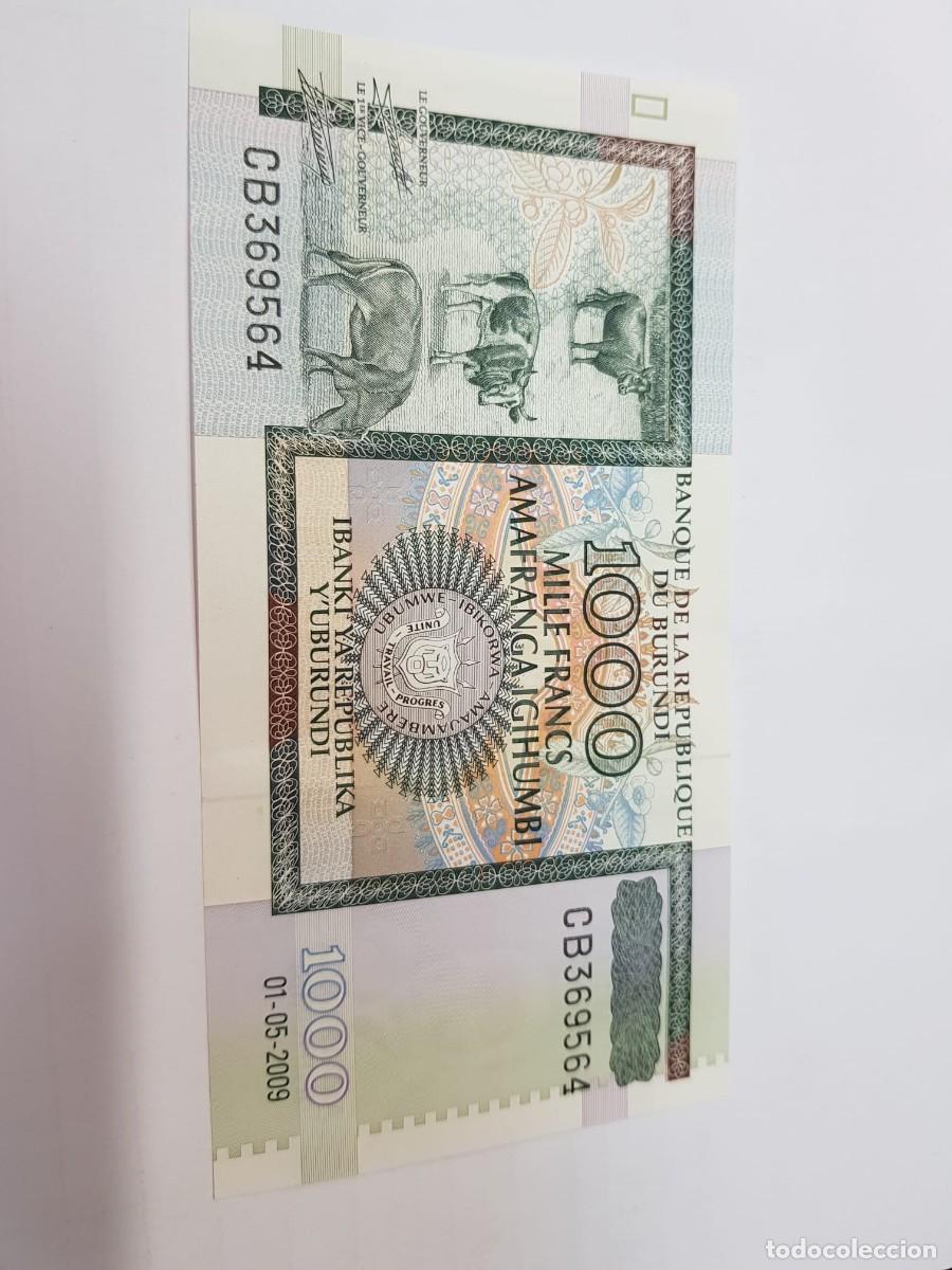 Billetes extranjeros: BURUNDI-1000 FRANCOS-2009