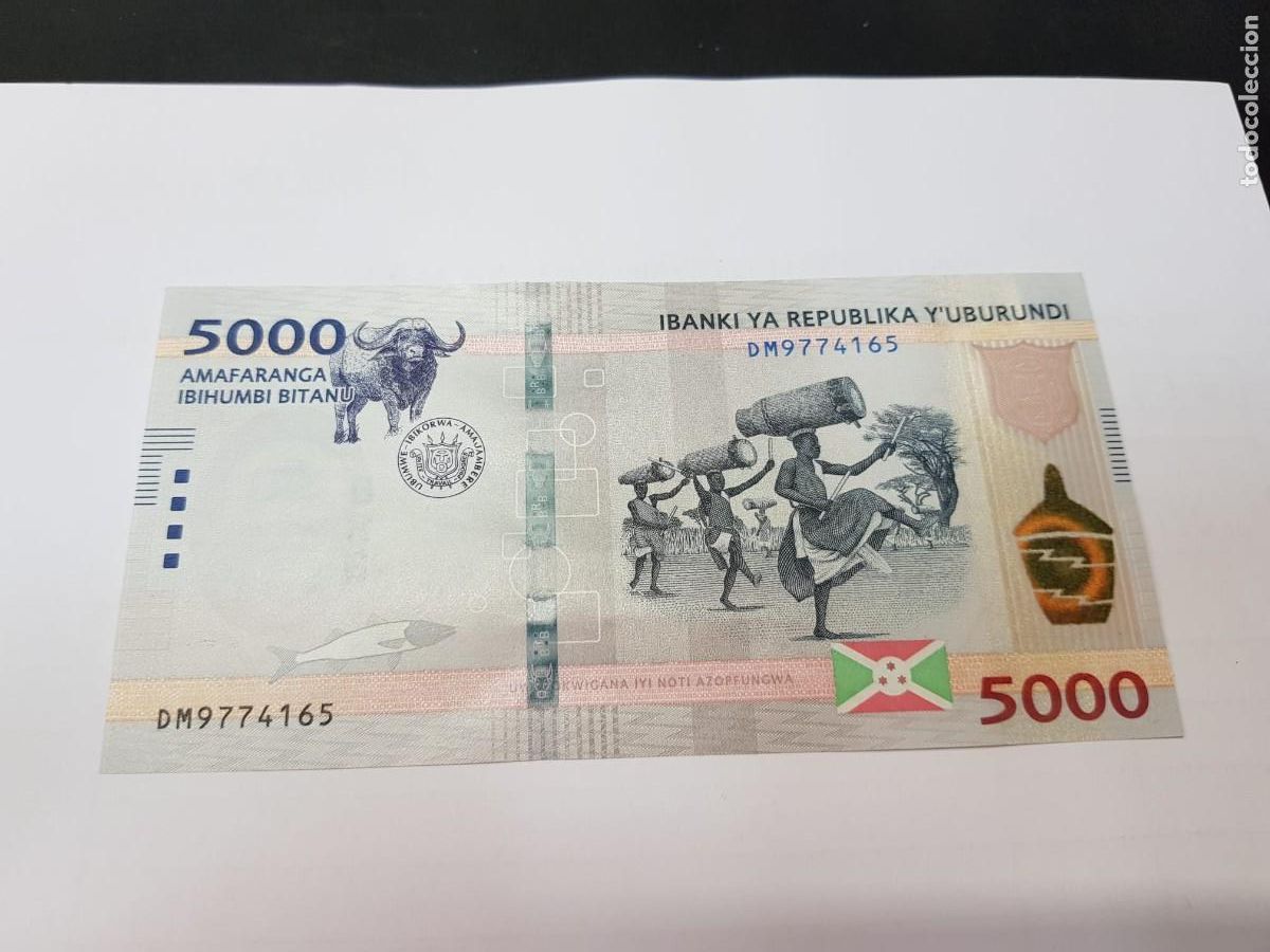 Billetes extranjeros: BURUNDI-5000 FRANCOS-2022 - Foto 2