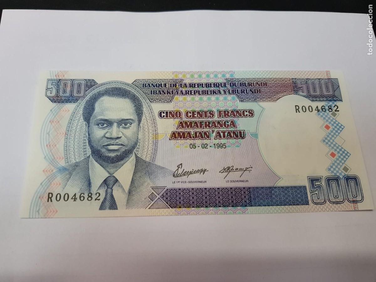 Billetes extranjeros: BURUNDI-500 FRANCOS-1995