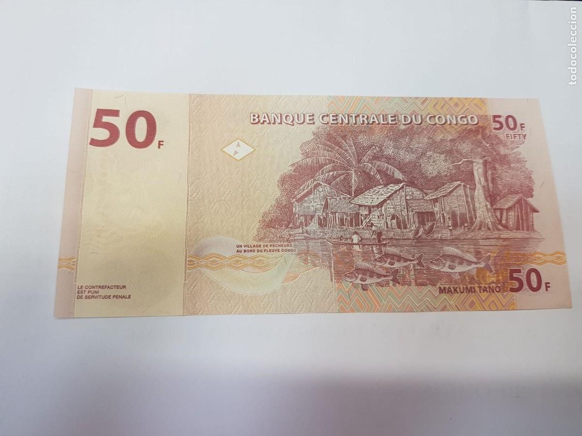 Billetes extranjeros: CONGO- 50 FRANCOS-2007 - Foto 2