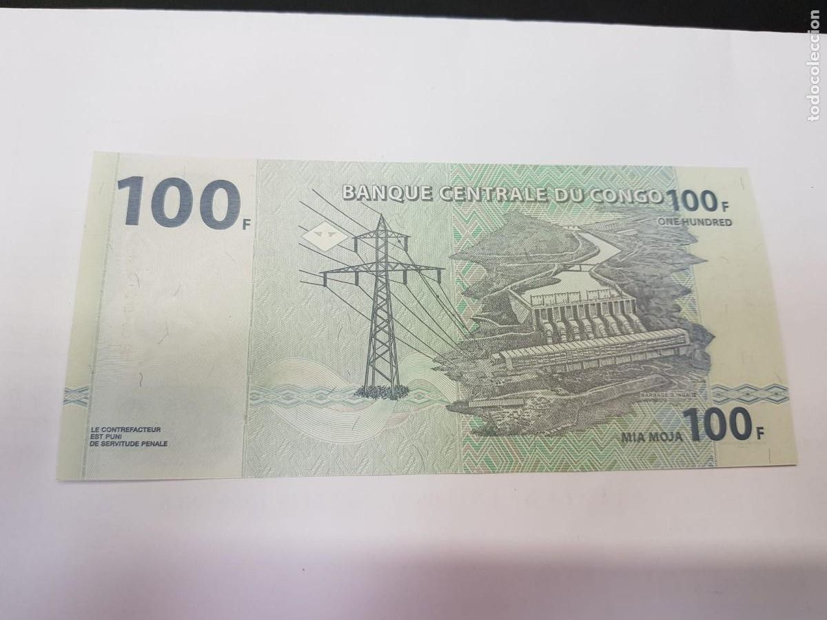 Billetes extranjeros: CONGO- 100 FRANCOS-2007 - Foto 2