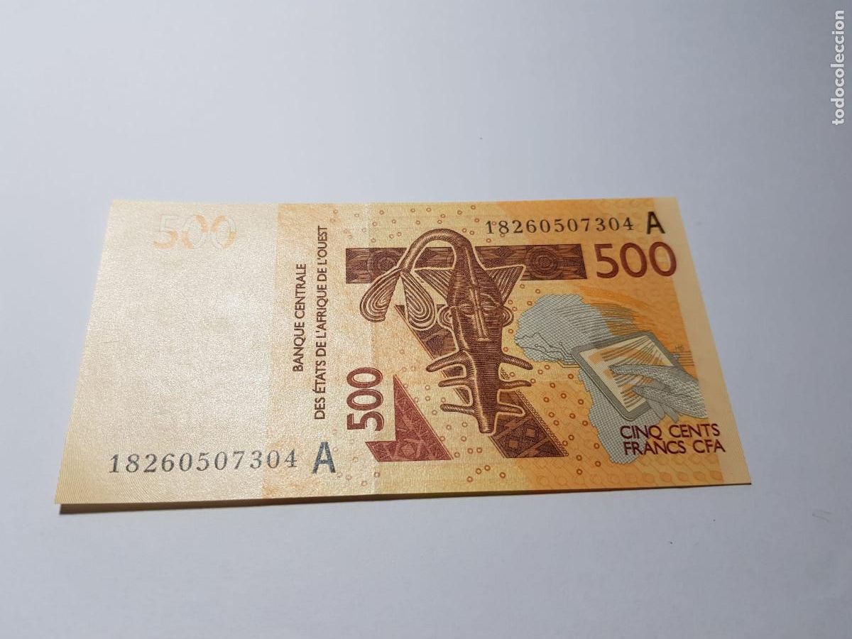 Billetes extranjeros: ESTADOS DEL AFRICA DEL OESTE-500 FRANCOS-2012