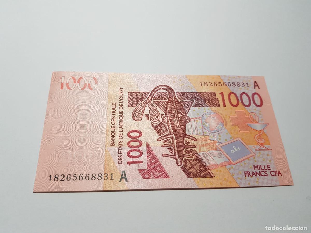 Billetes extranjeros: ESTADOS DEL AFRICA DEL OESTE-1000 FRANCOS-2003