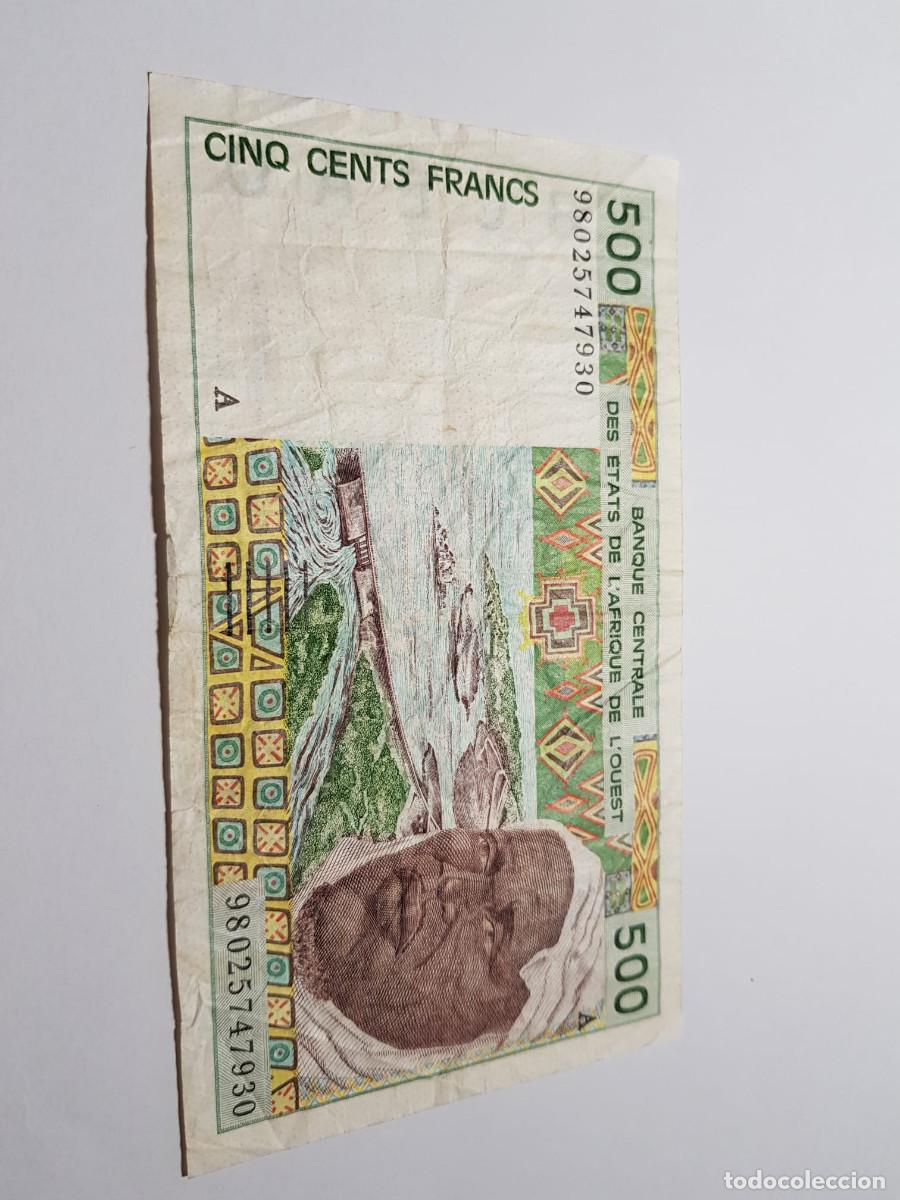 Billetes extranjeros: ESTADOS DEL AFRICA DEL OESTE-500 FRANCOS-1990