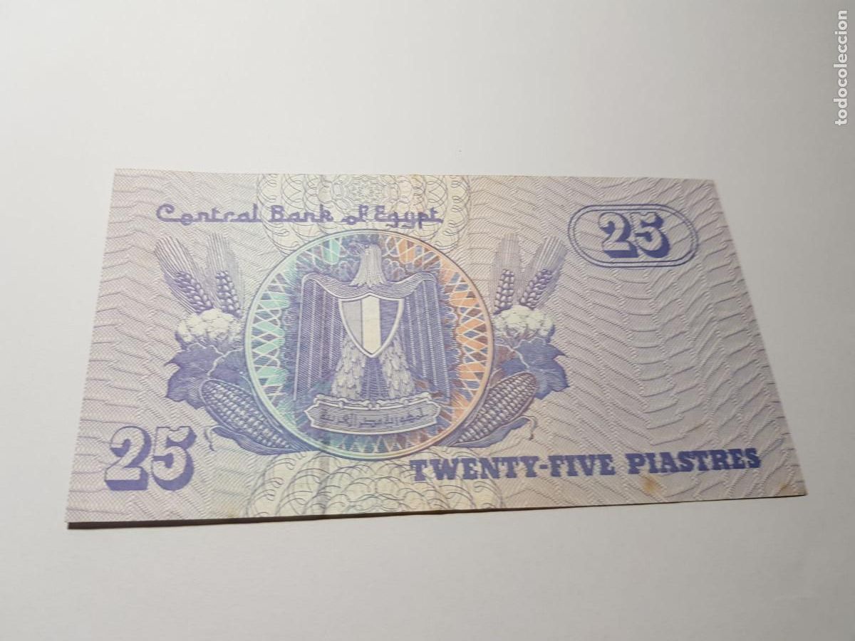 Billetes extranjeros: EGIPTO- 25 PIASTRAS-2006