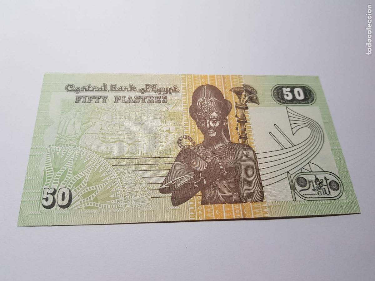 Billetes extranjeros: EGIPTO- 50 PIASTRAS-1999