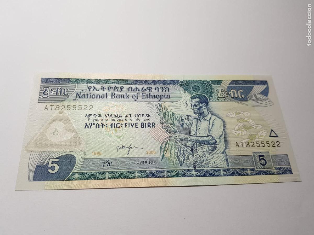 Billetes extranjeros: ETHIOPIA-5 BIRRS-2006