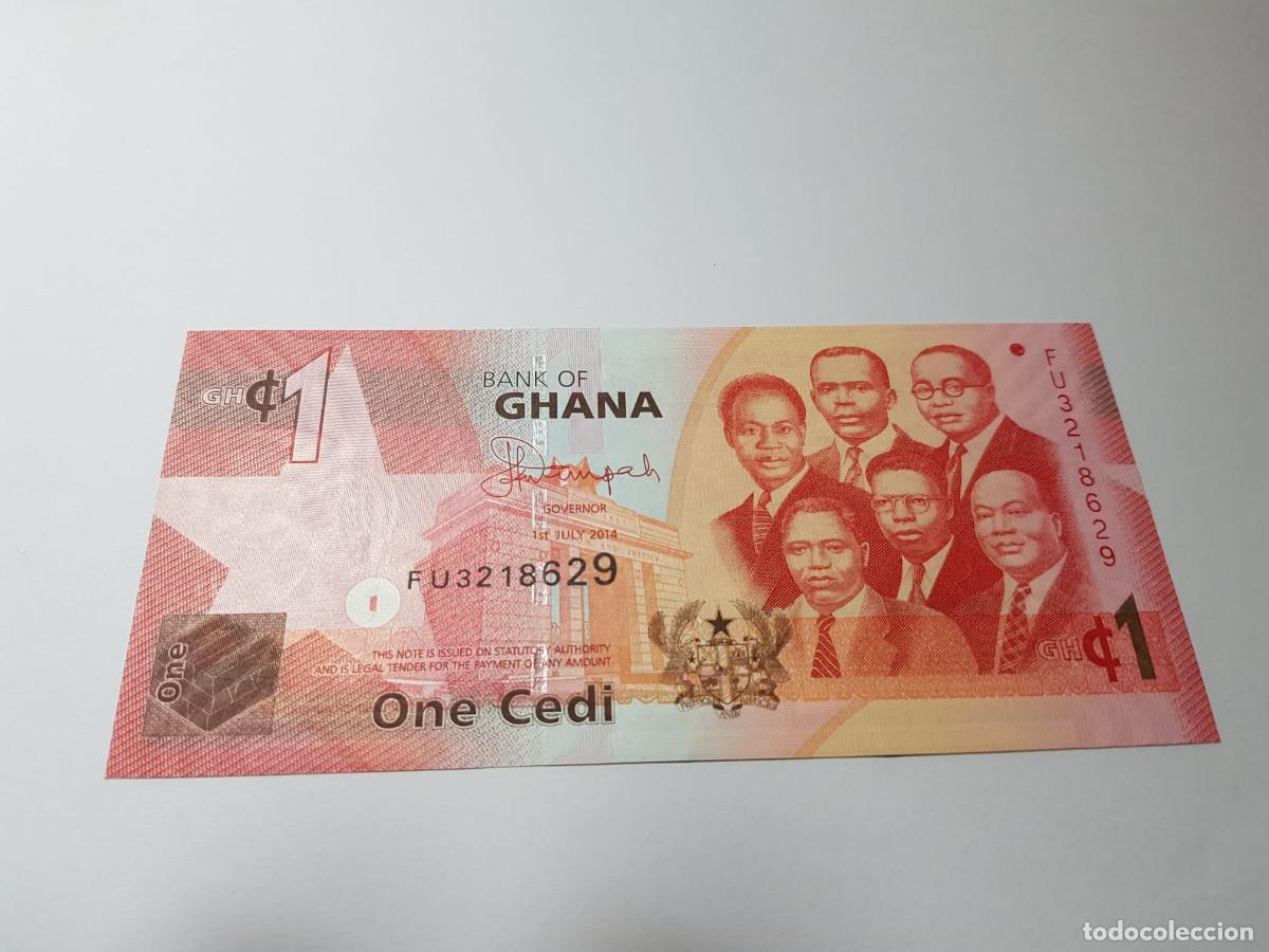 Billetes extranjeros: GHANA- 1 CEDI-JULIO 2014