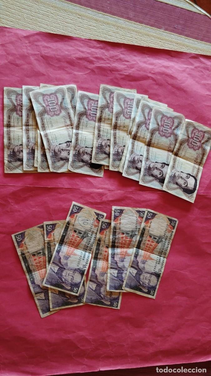 Billetes extranjeros: VENEZUELA.-BILLETES.-100 BOLIVARES.-50 BOLIVARES.-LOTE DE 20 BILLETES.-A&Ntilde;OS 70.