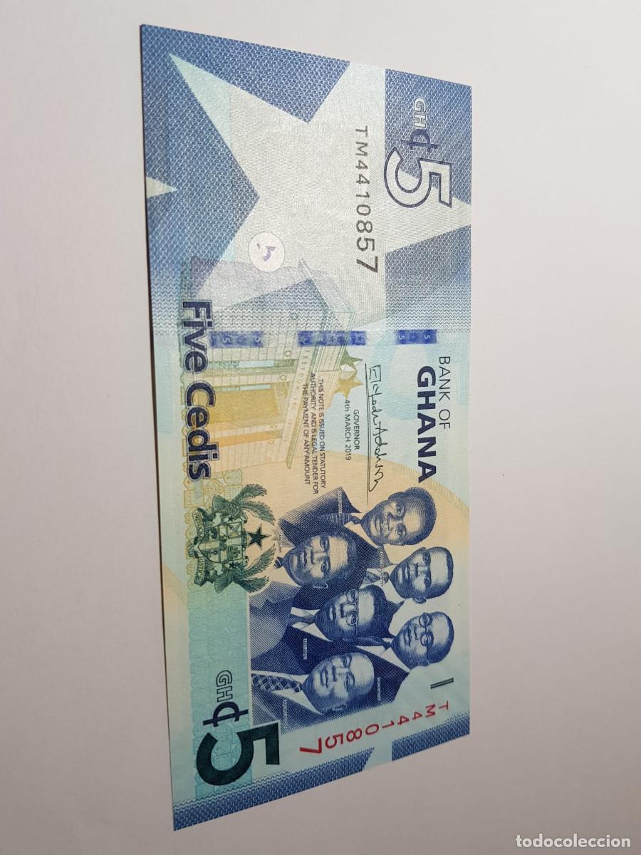 Billetes extranjeros: GHANA- 5 CEDIS- MARZO 2019