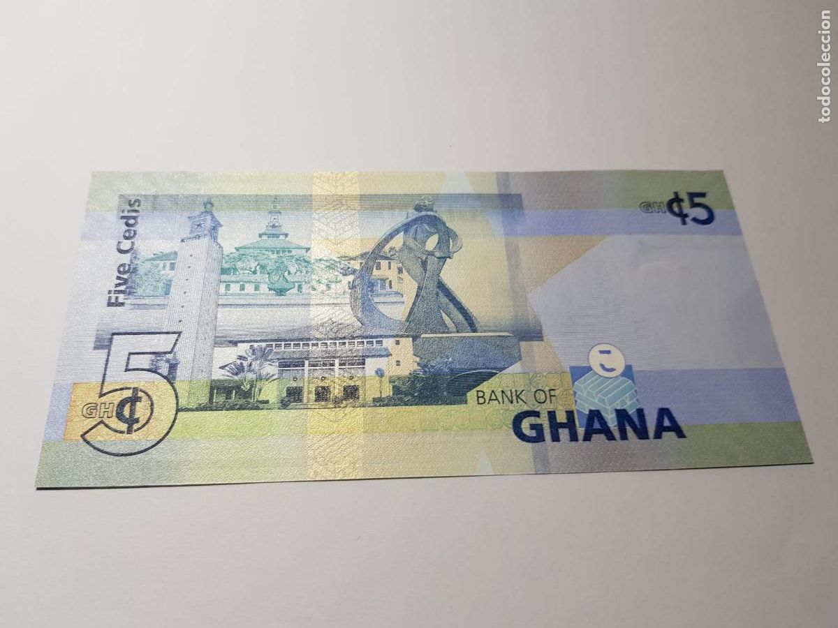 Billetes extranjeros: GHANA- 5 CEDIS- MARZO 2019 - Foto 2